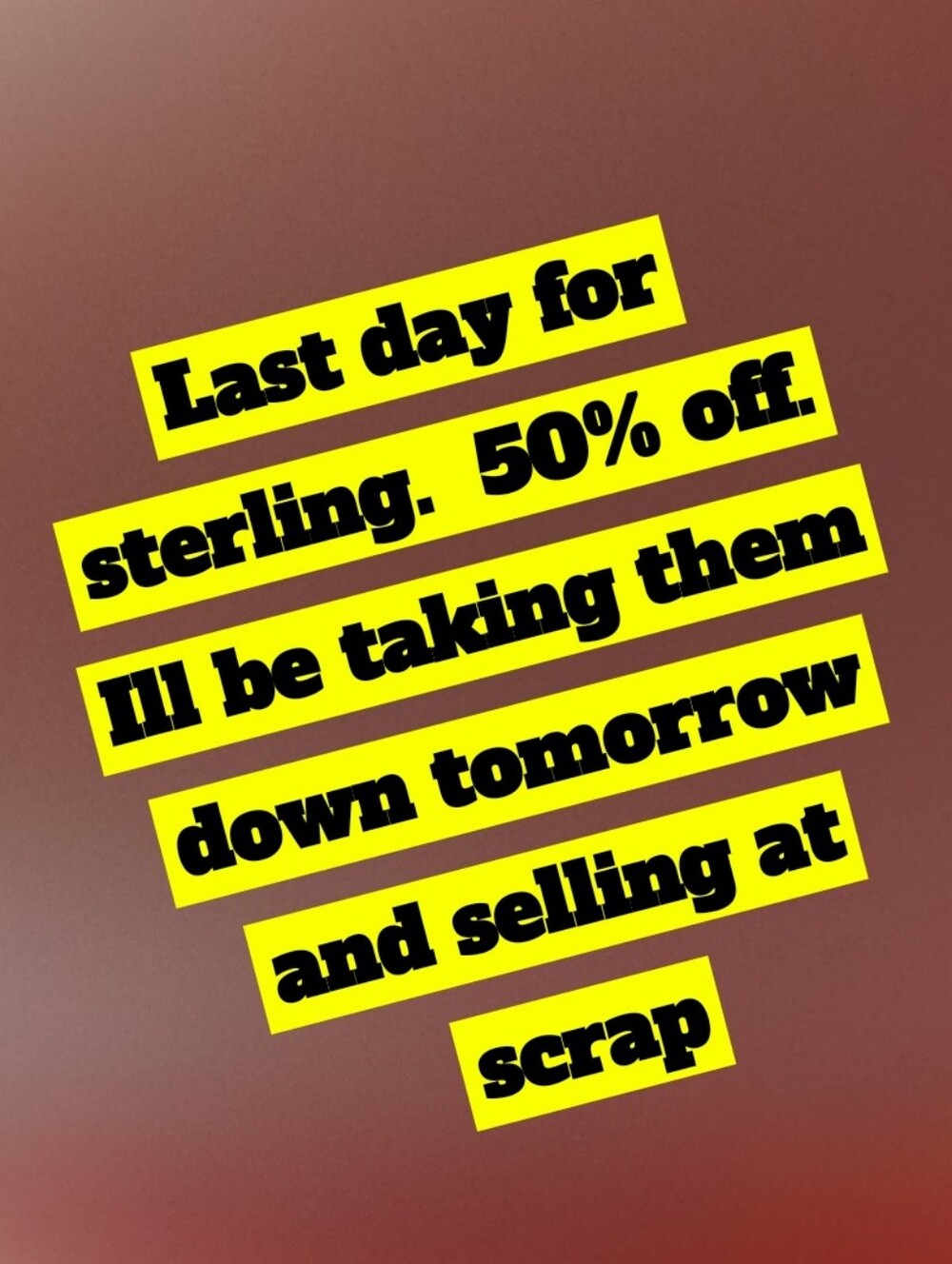 50% Off Sterling